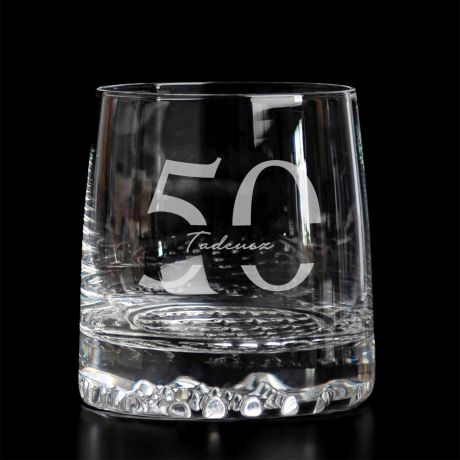 Personalizowana szklanka do whisky PREZENT NA 50 URODZINY  prezent dla ma na 50 urodziny