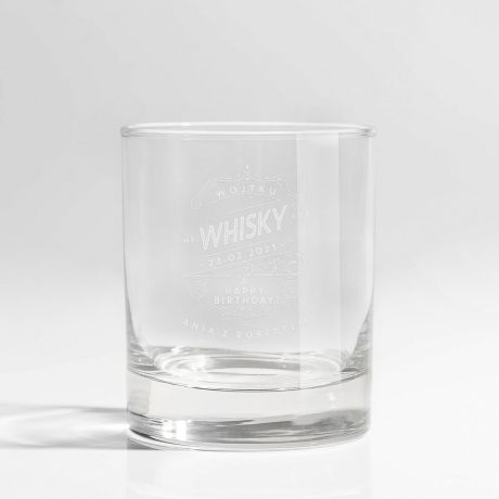 Personalizowana szklanka do whisky URODZINOWY PREZENT DLA NIEGO
