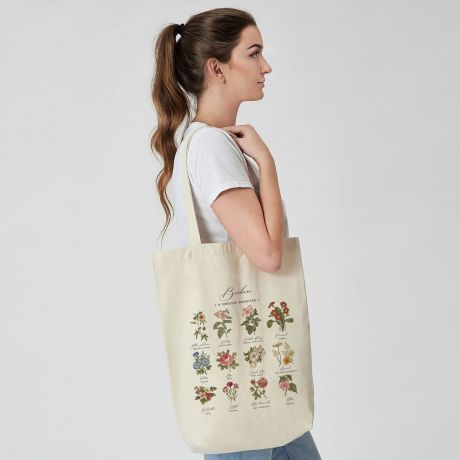 Personalizowana torba w kwiaty PREZENT DLA OGRODNICZKI torba z nadrukiem prezent dla niej