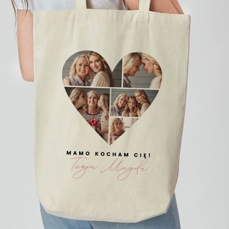 Personalizowana torba na Dzie Mamy SERCE