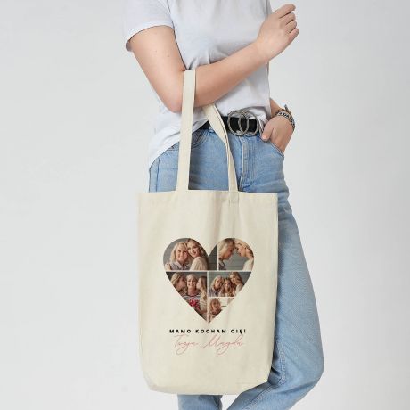 Personalizowana torba na Dzie Mamy SERCE