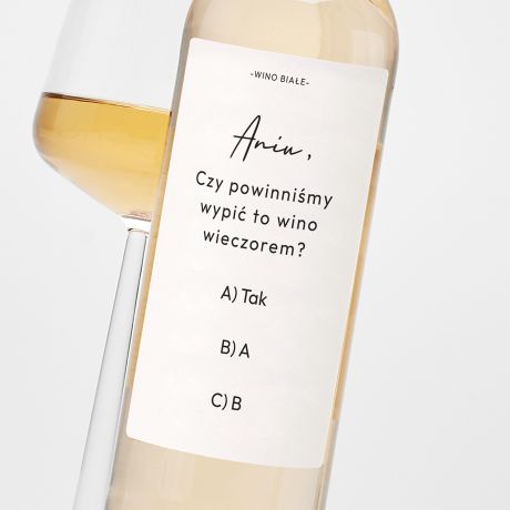 Personalizowane  biae WINO NA WIECZR