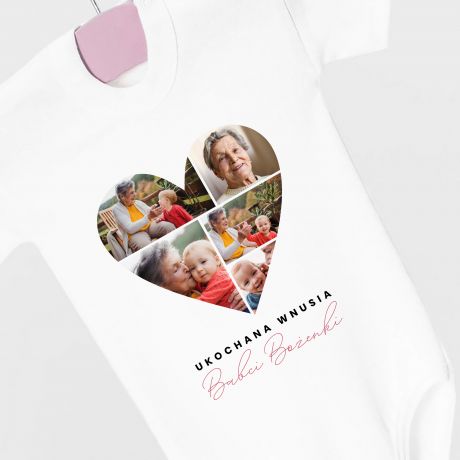 Personalizowane body dla niemowlaka SERCE body personalizowane personalizowane body dla dziecka