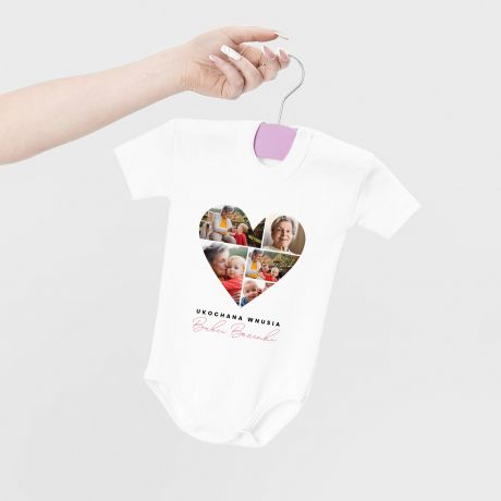 Personalizowane body dla niemowlaka SERCE body personalizowane personalizowane body dla dziecka