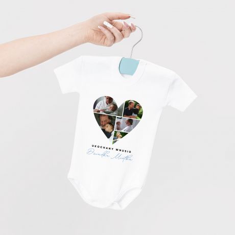 Personalizowane body dla wnuka SERCE prezent dla wnuka body personalizowane