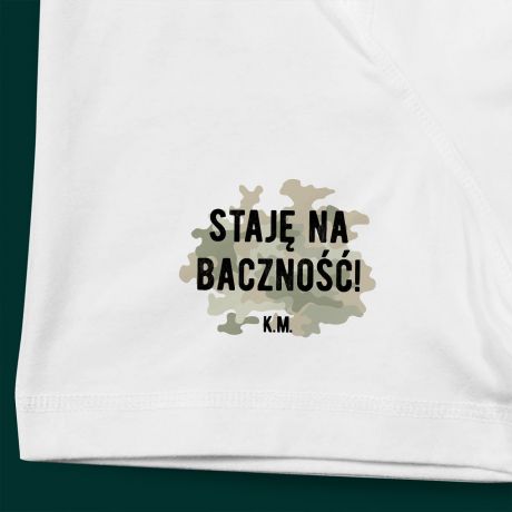 Bokserki personalizowane dla wojskowego STAJ NA BACZNO - M