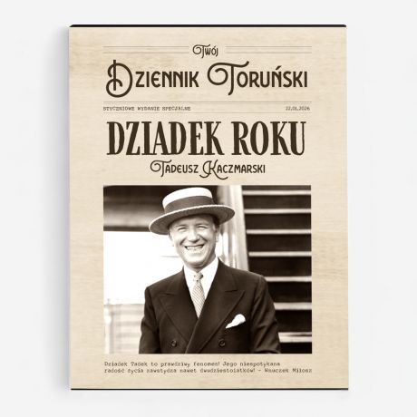 Personalizowane czekoladki DZIADEK ROKU upominek z okazji Dnia Dziadka 