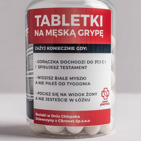 Personalizowane mitwki TABLETKI NA MSK GRYP prezent dla chopaka