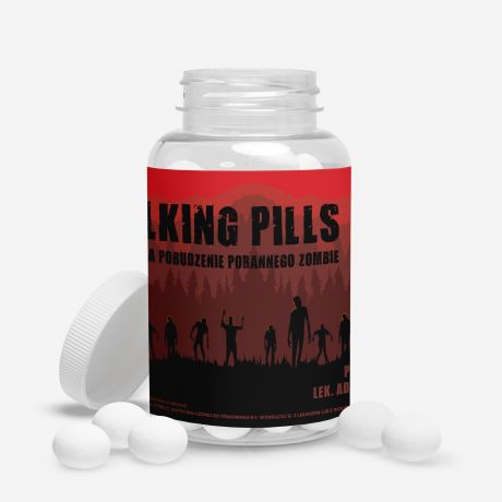 Personalizowane mitwki WALKING PILLS prezent dla fana The Walking Dead