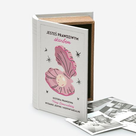 Personalizowane pudeko ksika na biuteri PREZENT DLA KOBIETY personalizowane pudeko na biuteri