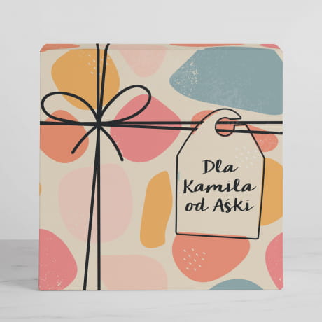 Personalizowane pudeko prezentowe PREZENT Z BILECIKIEM