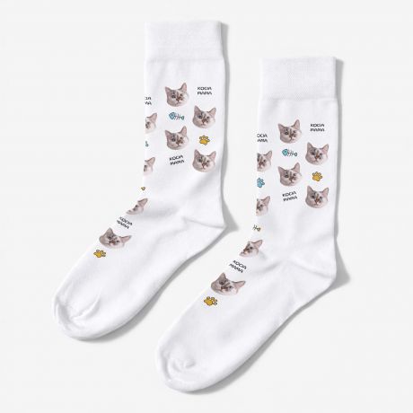 Personalizowane skarpetki KOCIA MAMA 42-45