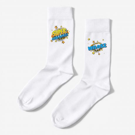Personalizowane skarpetki na Dzie� Ch�opaka SUPERCH�OPAK 36-39