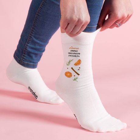 Personalizowane skarpetki witeczne GRZANIEC 42-45 prezent na wita prezent witeczny skarpetki grzaniec