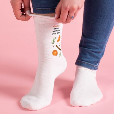 Personalizowane skarpetki witeczne GRZANIEC 42-45 prezent na wita prezent witeczny skarpetki grzaniec