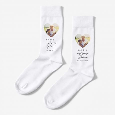 Personalizowane SKARPETY DLA BABCI ze zdj�ciem 36-39