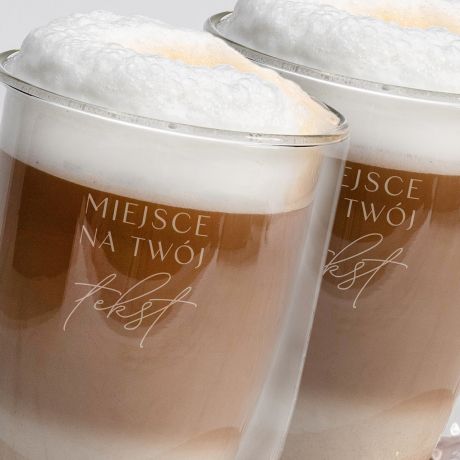 Personalizowane szklanki do kawy TWÓJ TEKST