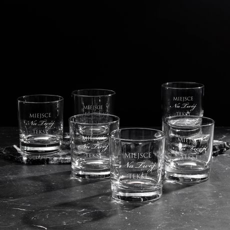 Personalizowane szklanki do whisky PREZENT Z KLAS DLA MʯCZYZNY (6 szt.)