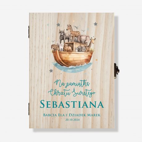 Personalizowane sztu�ce na chrzest ARKA NOEGO prezent na chrzest prezent na chrzciny