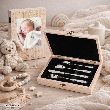 Personalizowane sztu�ce ZE ZDJ�CIEM pami�tka Chrztu �wi�tego sztu�ce na prezent prezent na chrzest