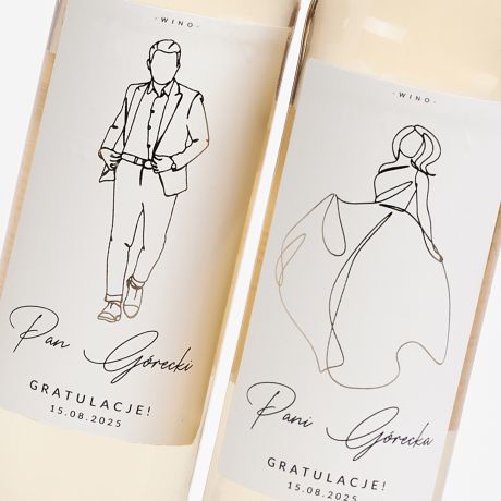 Personalizowane wina NA LUB dla pary modej biae wina prezent lubny prezent na lub