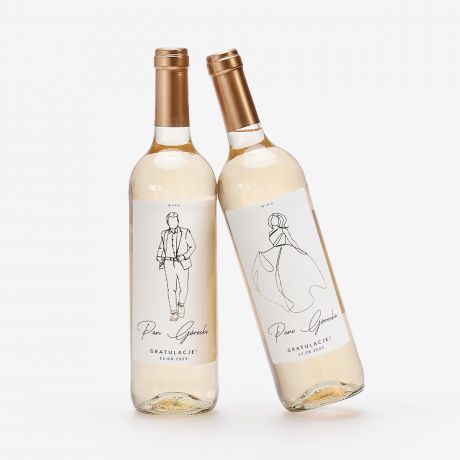 Personalizowane wina NA LUB dla pary modej biae wina prezent lubny prezent na lub