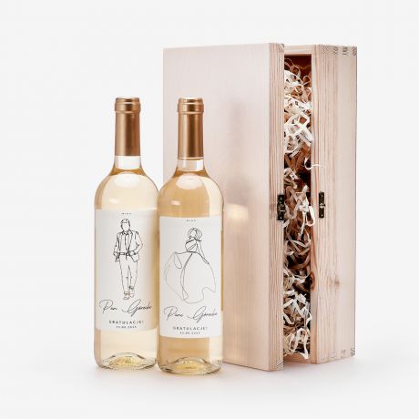 Personalizowane wina NA LUB dla pary modej biae wina prezent lubny prezent na lub