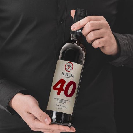 Personalizowane WINO NA 40 URODZINY czerwone