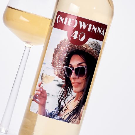 Personalizowane wino na 40 urodziny (NIE)WINNA biae