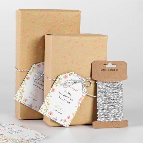 Personalizowane zawieszki na prezenty DZI�KUJ� etykiety prezentowe zawieszki personalizowane dodatki do prezent�w