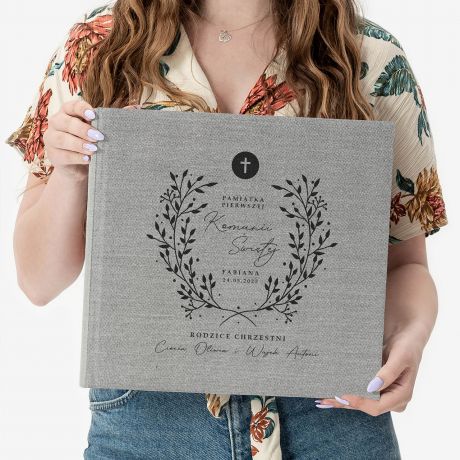 Personalizowany album na Pierwsz Komuni wit album komunijny pamitka komunii witej