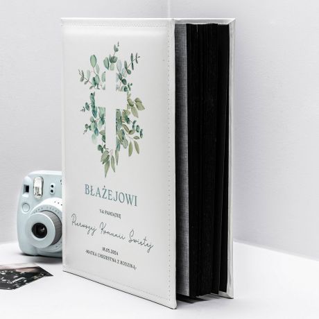 Personalizowany album PAMITKA OD CHRZESTNEJ NA KOMUNI album komunijny dla chopca album na komuni