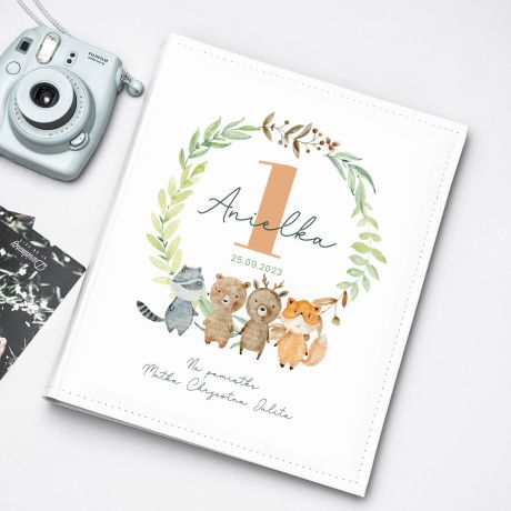 Personalizowany album na roczek dziecka LENE ZWIERZTKA