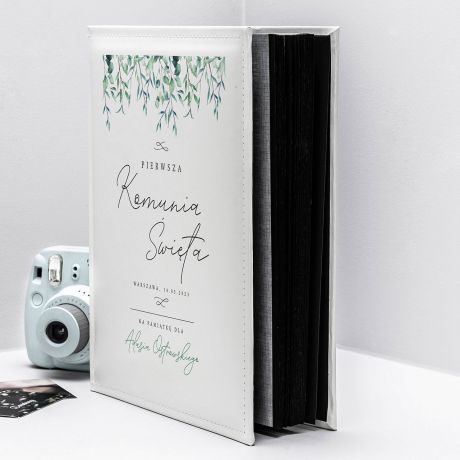 Personalizowany album na zdjcia wklejane PREZENT NA KOMUNI album na komuni album komunijny na zdjcia
