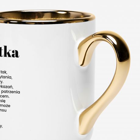 Personalizowany bia�o-z�oty kubek DEFINICJA prezent dla katechetki kubek dla katechetki kubek definicja
