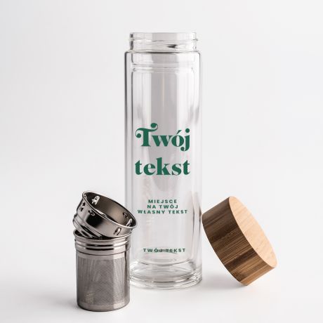Personalizowany bidon z zaparzaczem TW�J TEKST pomys� na prezent