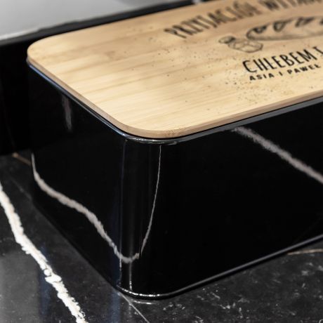 Personalizowany chlebak na pieczywo CHLEBEM I SOL prezent na parapetwk