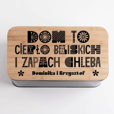 Personalizowany chlebak DOMOWE CIEPO prezent na parapetwk