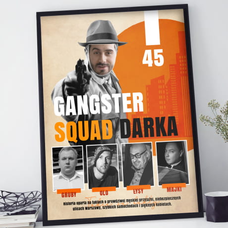 Personalizowany plakat GANGSTERSKI prezent dla kumpla