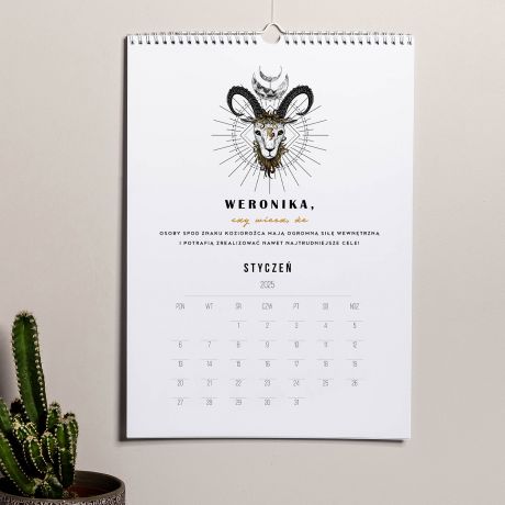 Personalizowany kalendarz ZNAKI ZODIAKU prezent dla zodiakary