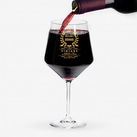 Personalizowany kieliszek do wina PREZENT NA 40 URODZINY DLA PRZYJACIӣKI  prezent dla przyjaci�ki na 40 urodziny