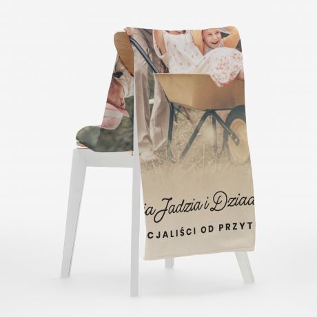 Personalizowany fotokoc na DZIE� BABCI I DZIADKA prezent od wnuk�w