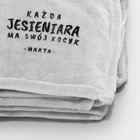 Personalizowany koc polarowy PREZENT DLA JESIENIARY koc jesienny prezent dla dziewczyny