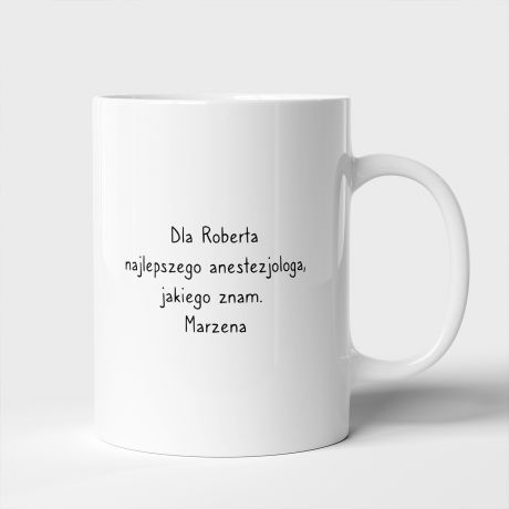 Personalizowany KUBEK ANESTEZJOLOGA kubek dla lekarza personalizowany kubek prezent dla anestezjologa
