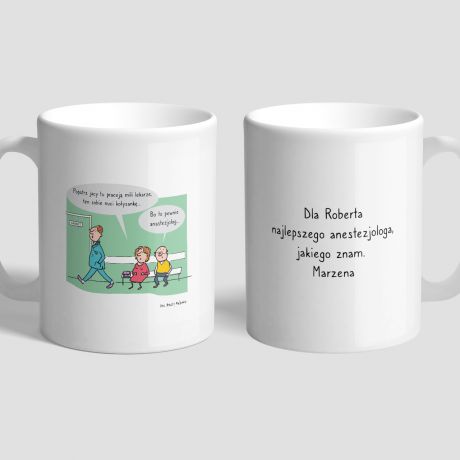Personalizowany KUBEK ANESTEZJOLOGA kubek dla lekarza personalizowany kubek prezent dla anestezjologa