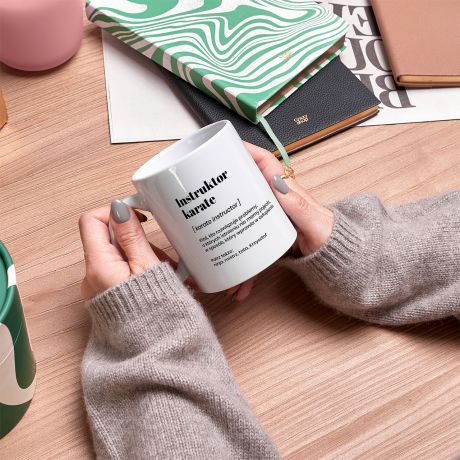 Personalizowany kubek ceramiczny PREZENT DLA TRENERA KARATE