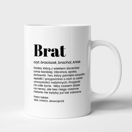 Personalizowany kubek DEFINICJA prezent dla brata kubek dla brata kubek z nadrukiem