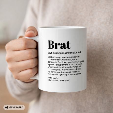 Personalizowany kubek DEFINICJA prezent dla brata kubek dla brata kubek z nadrukiem