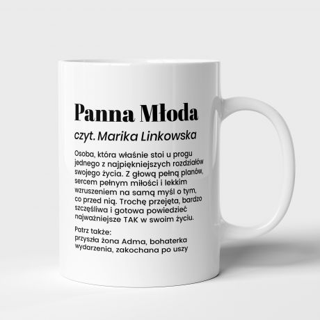Personalizowany kubek DEFINICJA prezent dla przysz�ej panny m�odej