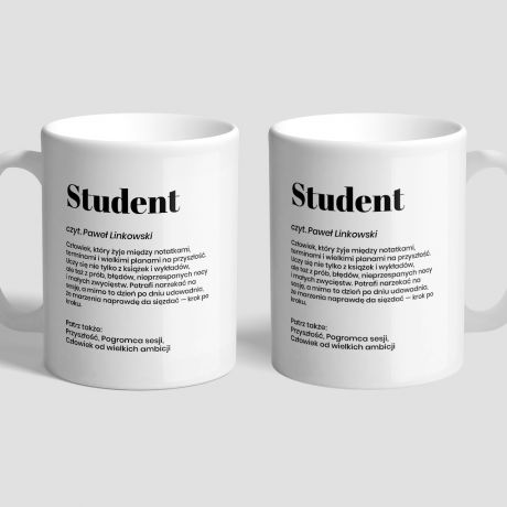 Personalizowany kubek dla studenta DEFINICJA kubek studenta prezent dla studenta kubek definicja